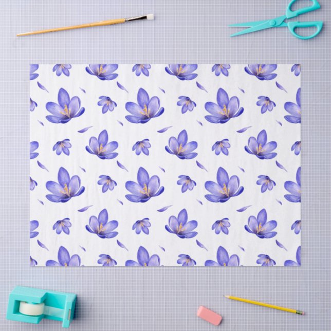 Aquarell-Lavendel-Blumen  Seidenpapier (Basteln)