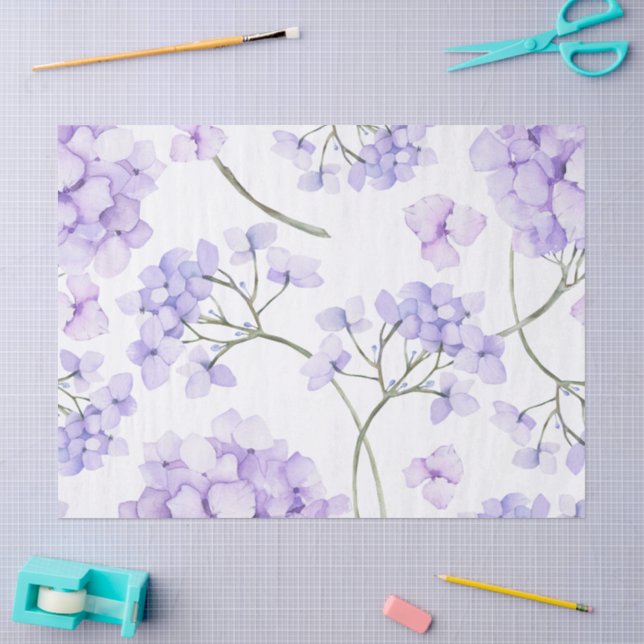 Aquarell-Lavendel-Blumen  Seidenpapier (Basteln)