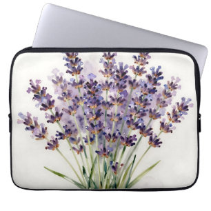 Aquarell-Lavendel-Blumenstrauß Floral Laptopschutzhülle
