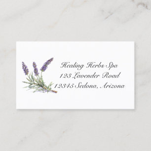 Aquarell-Lavendel-Botanical-Wellness individuell Visitenkarte