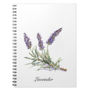 Aquarell-Lavendel-Botanik-Wellness individuell Notizblock