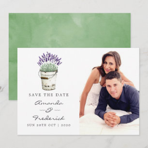 Aquarell-Lavendel-Hochzeit-Save-the-Date Einladung