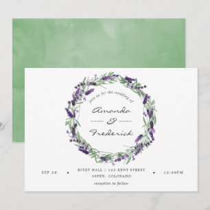 Aquarell-Lavendel-Hochzeitseinladung Einladung