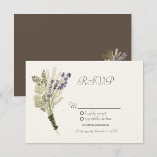 Aquarell-Lavendel-Rustikale-Botanik-Kraft-RSVP Einladung