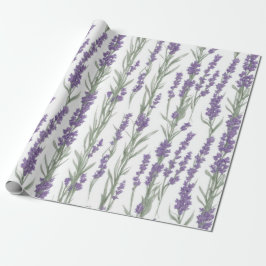 Aquarell-Lavendelblüten Geschenkpapier