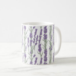 Aquarell-Lavendelblüten Kaffeetasse