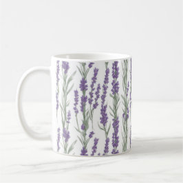 Aquarell-Lavendelblüten Kaffeetasse
