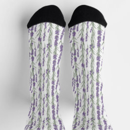 Aquarell-Lavendelblüten Socken