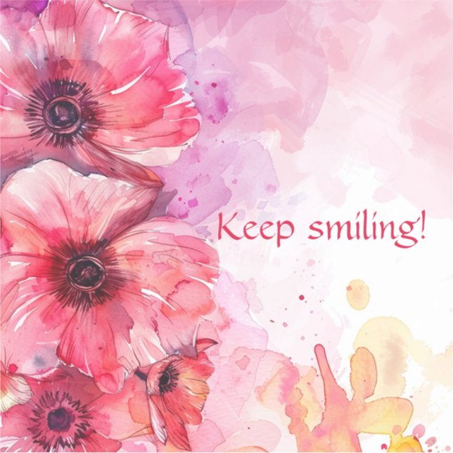 Aquarell Lebende Blumen Aufkleber (Vorderseite)