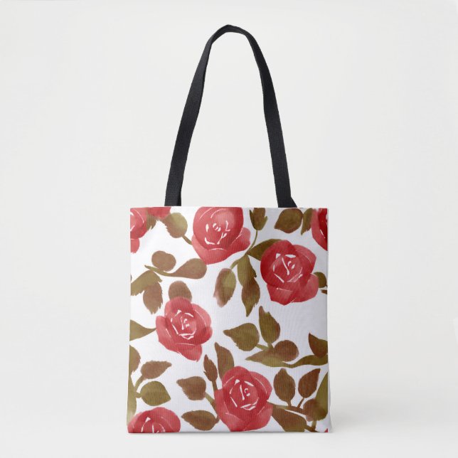 Aquarell Lebende Rote Rosen (Vorderseite)