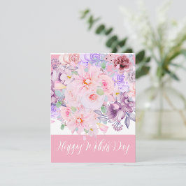 Aquarell Lebendiger Floraler Blumenstrauß Benutzer Feiertagskarte