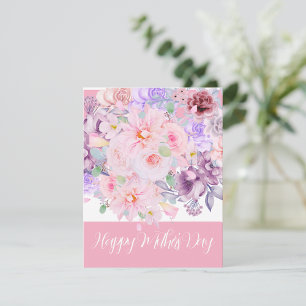 Aquarell Lebendiger Floraler Blumenstrauß Benutzer Feiertagskarte