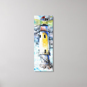 Aquarell-Leinwanddruck Leuchtturm Kunstmalerei Leinwanddruck