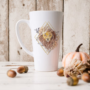 Aquarell Leo Astrologie Sternzeichen Monogramm Milchtasse