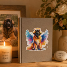 Aquarell Leonberger Hund Engel