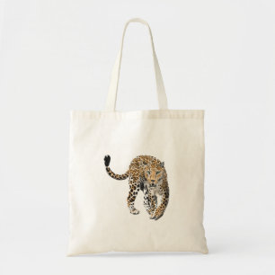 Aquarell-Leopard-Dschungelkatze gemaltes Tier grün Tragetasche