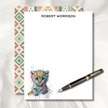 Aquarell-Leopard-Elegante Geschäftskorrespondenz