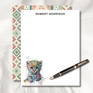 Aquarell-Leopard-Elegante Geschäftskorrespondenz Briefbogen