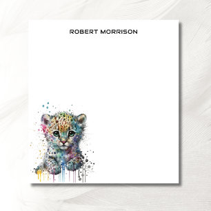 Aquarell-Leopard-Sophisticated-Notizblock Notizblock