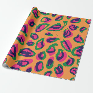 Aquarell-Leopard-Tierdruck-Illustration patte Geschenkpapier