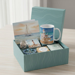 Aquarell-Leuchtturm individuell anpassbar Kaffeetasse