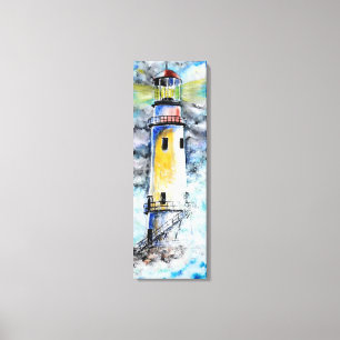 Aquarell - Leuchtturm Leinwanddruck