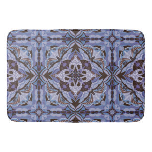 Aquarell Lila Azulejo Spanische Fliese Badematte