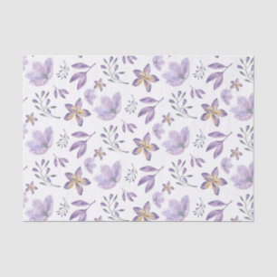 Aquarell-Lila-Blumen-Seidenpapier Seidenpapier