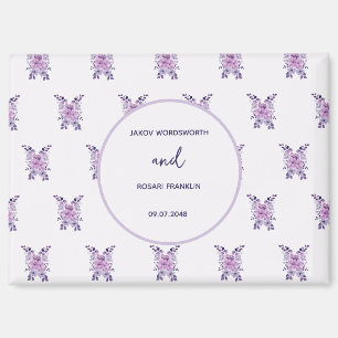 Aquarell lila Blumenstrauß Magnet