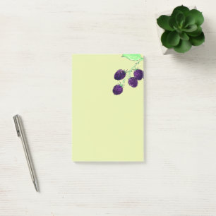 Aquarell Lila Brombeere Botanisch Post-it Klebezettel