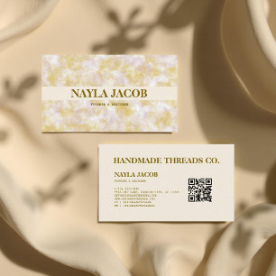 Aquarell Lila & Grün Handgefertigte Kleidung  Visitenkarte