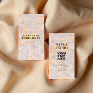 Aquarell Lila & Orange Handmade-Kleidung Visitenkarte