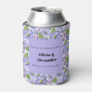Aquarell Lila Veilchen & Floralmuster Dosenkühler