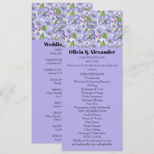 Aquarell Lila Veilchen & Floralmuster Einladung