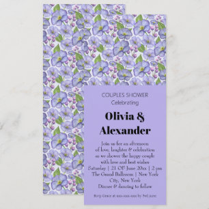 Aquarell Lila Veilchen & Floralmuster Einladung