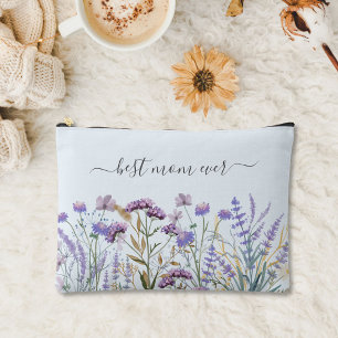 Aquarell-Lila-Wildblumenwiese Zubehörtasche