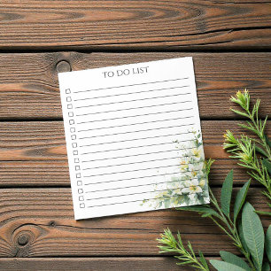 Aquarell-Lilie To-Do-Liste Modern Boho Chic Notizblock