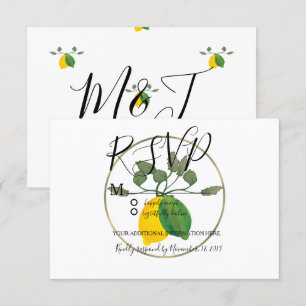 Aquarell Limoncillo Limone Hochzeit Einladung