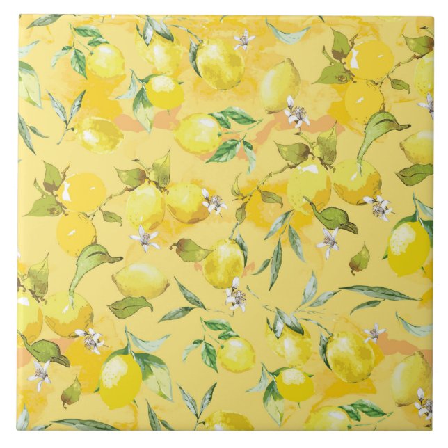 Aquarell-Limonelle IV Fliese (Vorderseite)