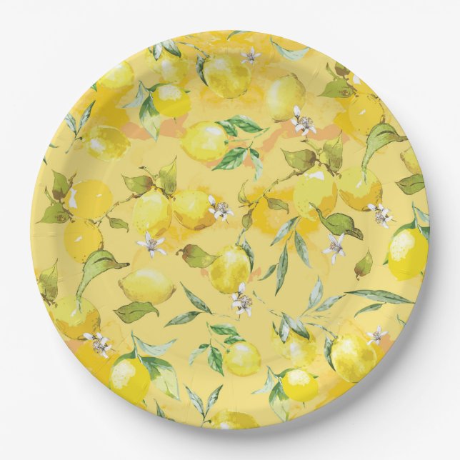 Aquarell-Limonelle IV Pappteller (Vorderseite)