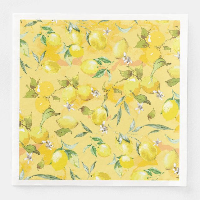 Aquarell-Limonelle IV Serviette (Vorderseite)