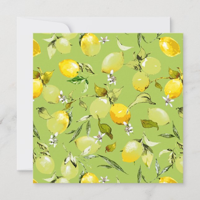 Aquarell-Limonen 22 Save The Date (Vorderseite)