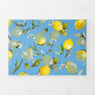 Aquarell-Limonen 27 Dreifach Gefaltete Ankündigung