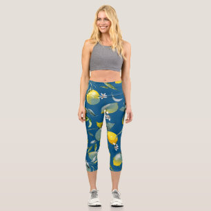 Aquarell-Limonen 28 Capri Leggings