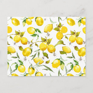 Aquarell-Limonen 5 Feiertagspostkarte