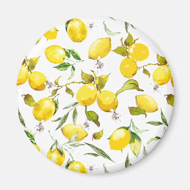 Aquarell-Limonen 5 Magnet (Vorne)
