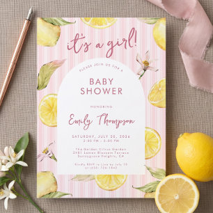 Aquarell-Limonen-Baby-Party Einladung