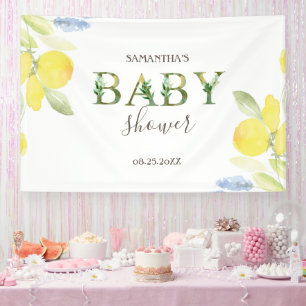 Aquarell-Limonen Baby Shower Banner