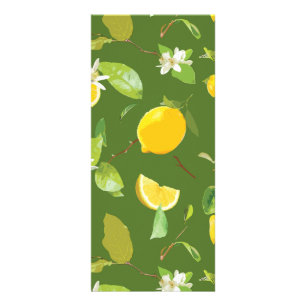 Aquarell-Limonen & Blätter 5 Werbekarte