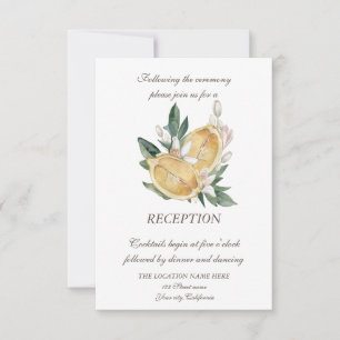 Aquarell-Limonen Botanische Punkte Hochzeit Einladung